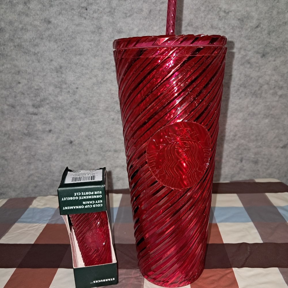 Starbucks Shimmering Red Tumbler with Straw